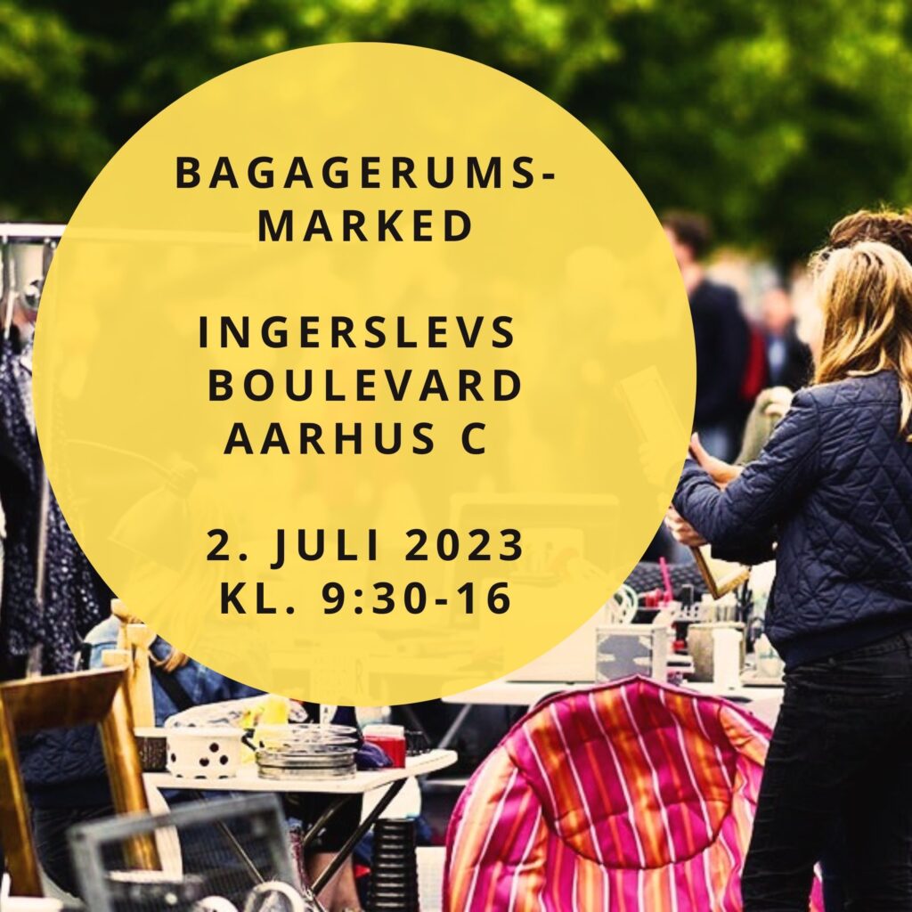 Bagagerumsmarked på Ingerslevs Boulevard i Aarhus søndag den 2. juli 2023, kl. 09:30-16:00. Homemade By deltager med kvalitetsprodukter.
