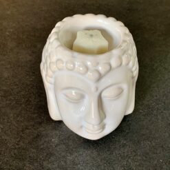 Duftlampe: Hvidt buddha-hoved